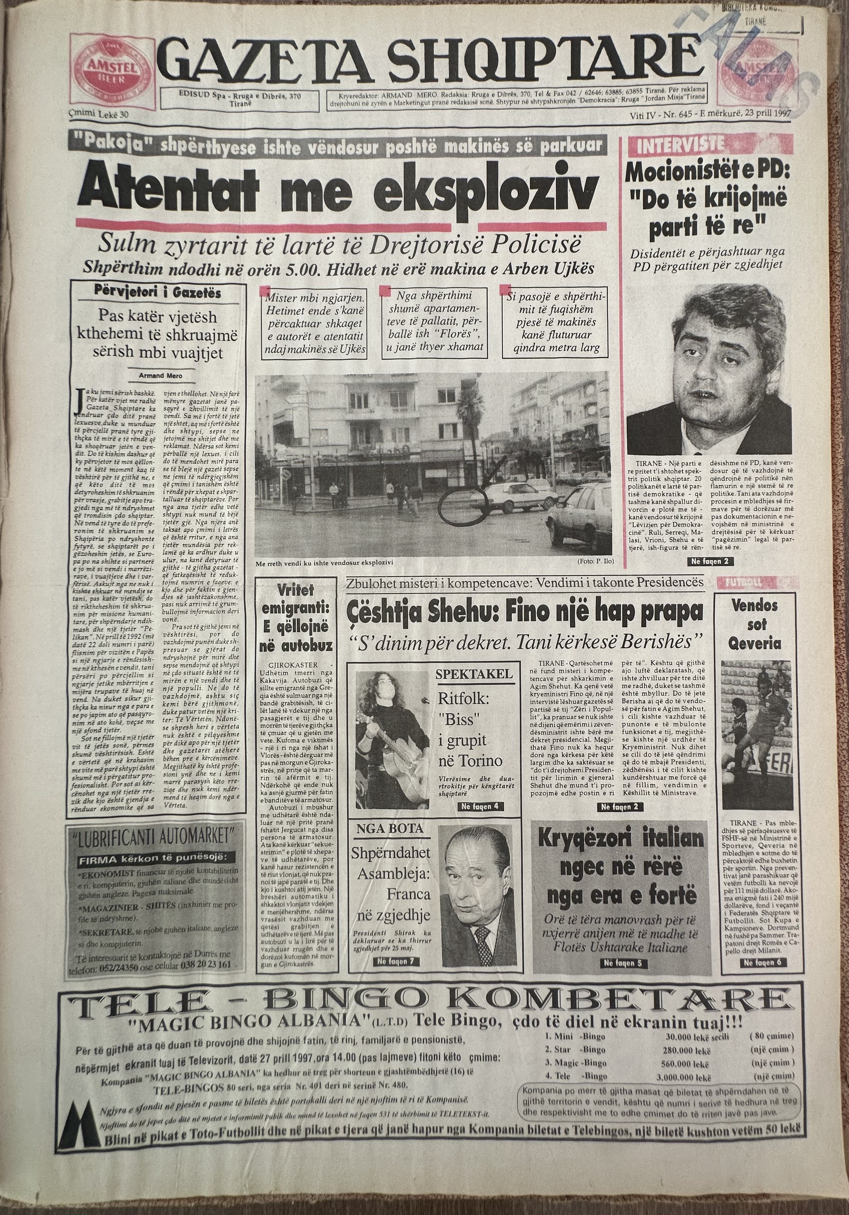 Gazeta Shqiptare 1997-04-23